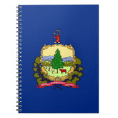 バーモント州旗を持つノート州 ノートブック (正面)