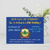 バーモント州旗を持つベビーシャワー招待状 招待状 (スタンド正面)