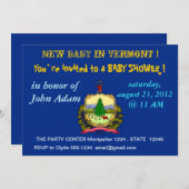 バーモント州旗を持つベビーシャワー招待状 招待状 (正面/裏面)