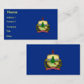 バーモント州旗を持つ名刺 名刺 (正面/裏面)