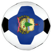 バーモント州旗を持つ愛国的なサッカーボール サッカーボール (回転)