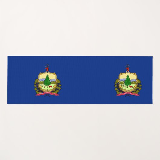 バーモント州旗を持つ愛国的なヨガマット ヨガマット (正面(横))