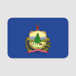 バーモント州旗を持つ愛国的な名前タグ 名札