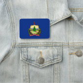 バーモント州旗を持つ愛国的な名前タグ 名札 (インサイチュ)