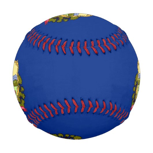 バーモント州旗を持つ愛国野球 野球ボール (正面)