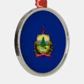 バーモント州旗デザイン メタルオーナメント (右)