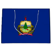 バーモント州旗デザイン ラージペーパーバッグ (正面)