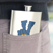 バーモント州旗ピースサインフラスコ フラスク (インサイチュ)