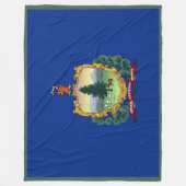 バーモント州旗プリントパトリオツ フリースブランケット (正面)