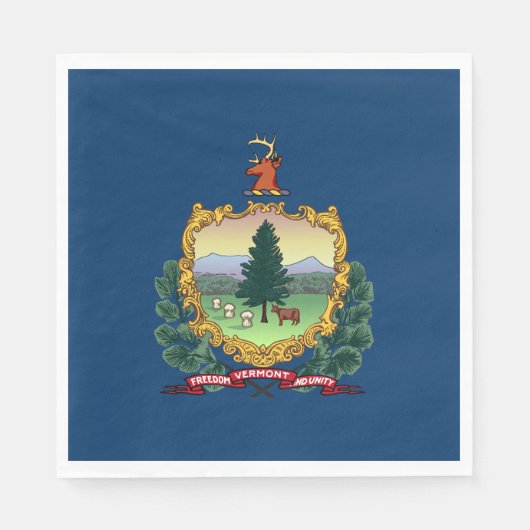 バーモント州旗 スタンダードランチョンナプキン (正面)