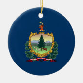 バーモント州旗 セラミックオーナメント (正面)