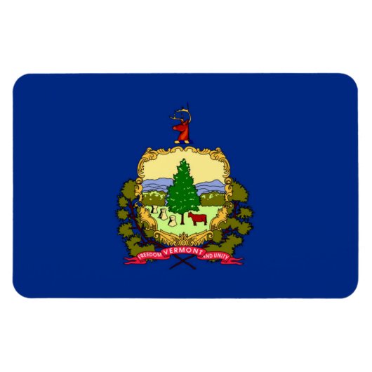 バーモント州旗 マグネット (横)