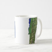 バーモント州旗+地図マグカップ コーヒーマグカップ (正面右)