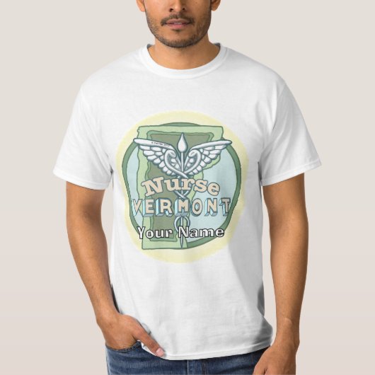 バーモント州看護師カドゥケウス Tシャツ (正面)