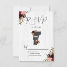 バーモント州素朴先結婚式RSVP
