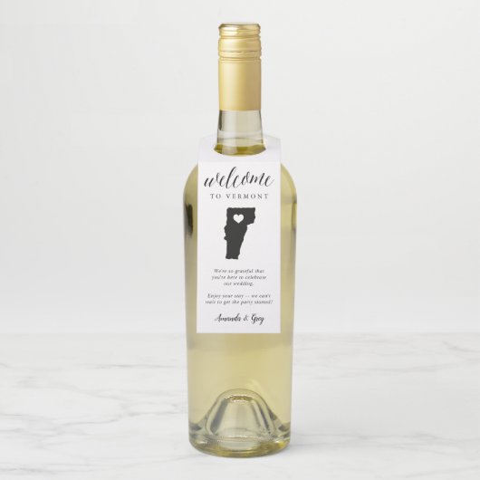 バーモント州結婚ズ・ウェルカム・フェイバー ボトルネックタグ (ボトル)