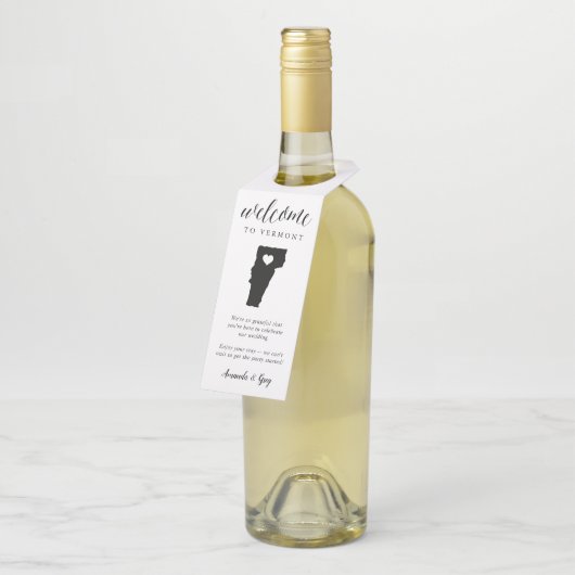 バーモント州結婚ズ・ウェルカム・フェイバー ボトルネックタグ (アングル)