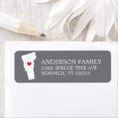 バーモント州 |移動差出人住所ラベル ラベル (インサイチュ)