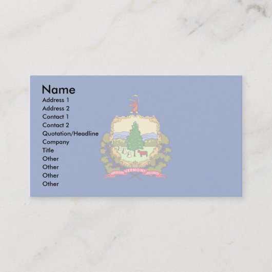 バーモント旗 名刺 (正面)