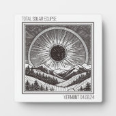 バーモント日食 フォトプラーク (正面)