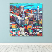 バーモント漫画ブックスタイルアート キャンバスプリント (インサイチュ (ウッドフロア))