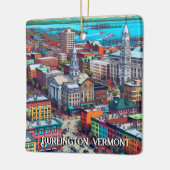 バーモント漫画ブックスタイルアート セラミックオーナメント (左)