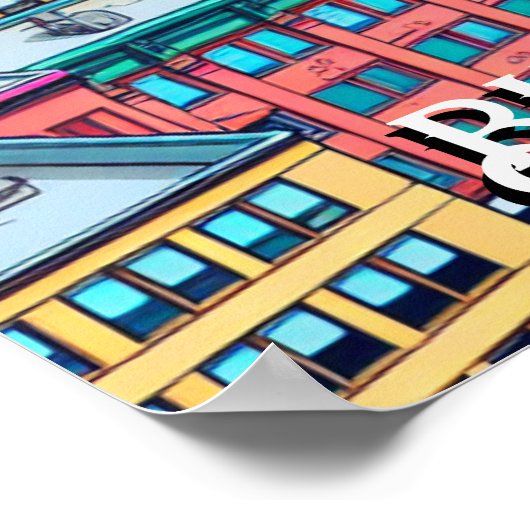 バーモント漫画ブックスタイルアート ポスター (角)