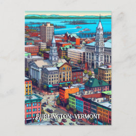 バーモント漫画ブックスタイルアート ポストカード