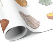 バーモント秋メープルシロップフラネルスキーシーズン ラッピングペーパー (ロールコーナー)