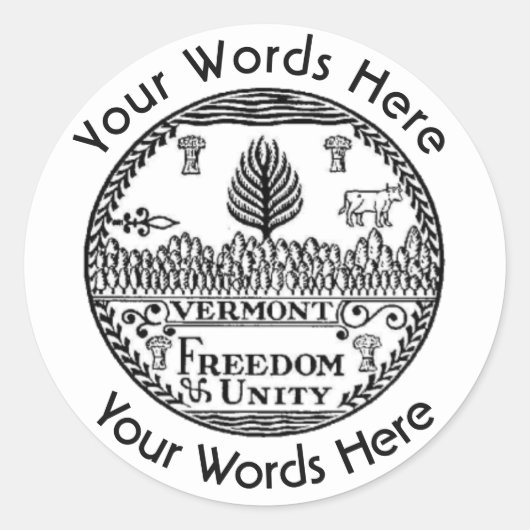 バーモント素晴らしシールカスタムステッカー ラウンドシール (正面)