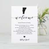 バーモント結婚のウェルカムレター&旅程カード プログラム (スタンド正面)