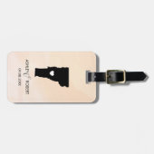 バーモント結婚マップ荷物タグカスタムギフト ラゲッジタグ (正面横)