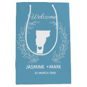 バーモント結婚式のパーティーへようカスタムこそ ミディアムペーパーバッグ (正面)