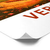 バーモント統一された州旅行プリント ポスター (角)