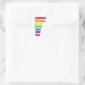 バーモント色ストローク スクエアシール (バッグ)