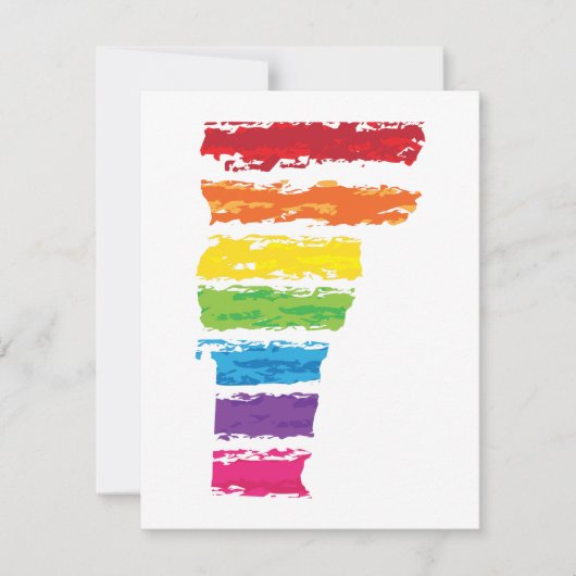 バーモント色ストローク 招待状 (正面)