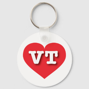 バーモント赤いハート- I love VT キーホルダー