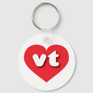 バーモント赤いハート- I love vt キーホルダー
