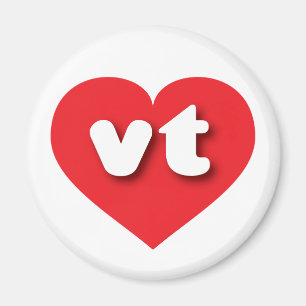 バーモント赤いハート- I love vt マグネット