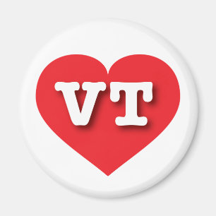 バーモント赤いハート- I love VT マグネット