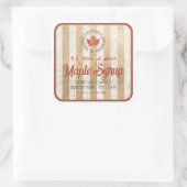 バーモント赤葉メープルシロップ1.5インチまたは3"でタップ スクエアシール (バッグ)