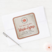 バーモント赤葉メープルシロップ1.5インチまたは3"でタップ スクエアシール (封筒)