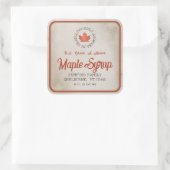 バーモント赤葉メープルシロップ1.5インチまたは3"でタップ スクエアシール (バッグ)