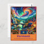 バーモント魅惑ランドスケープ写真 ポストカード (正面/裏面)