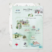 バーモント・ウェディング・ウィークエンド | 旅程マップ招待状 招待状 (正面/裏面)