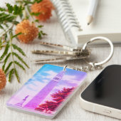 バーモント、オールドベニントン、ベンニントン記念碑 キーホルダー (正面右)