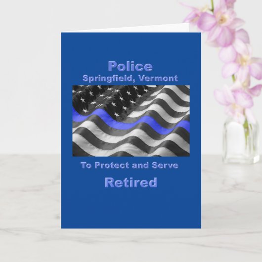 バーモント、スプリングフィールド。警察 カード (蘭)