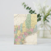 バーモント,ニューハンプシャーの地図 ポストカード (スタンド正面)