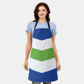 バーモント・バーリントン国旗 エプロン (着用した状態)