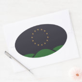 バーモント・モンペリエ国旗 楕円形シール (封筒)